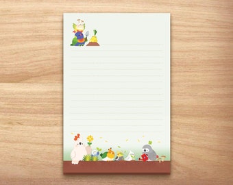 Gardening Birds Memo Pad | 50 Sheets | 4"x6" Notepad