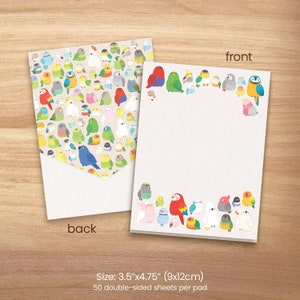 Bird Loafs Mini Letter Paper | 50 Sheets Double-Sided Notepad