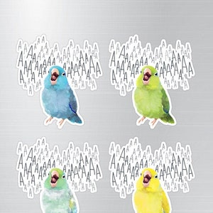 Screaming Parrotlet Vinyl Sticker