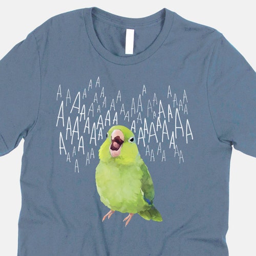 Curated visual reference: Visual Reference: Green Parrotlet Screaming Yeet T Shirt Parrot Lover Tee Bird