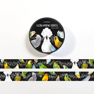 Screaming Birds Washi Tape | 2cm x 10m Roll