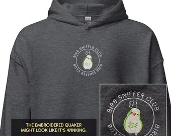 Quaker Birb Sniffer Club Hoodie (dark grey)
