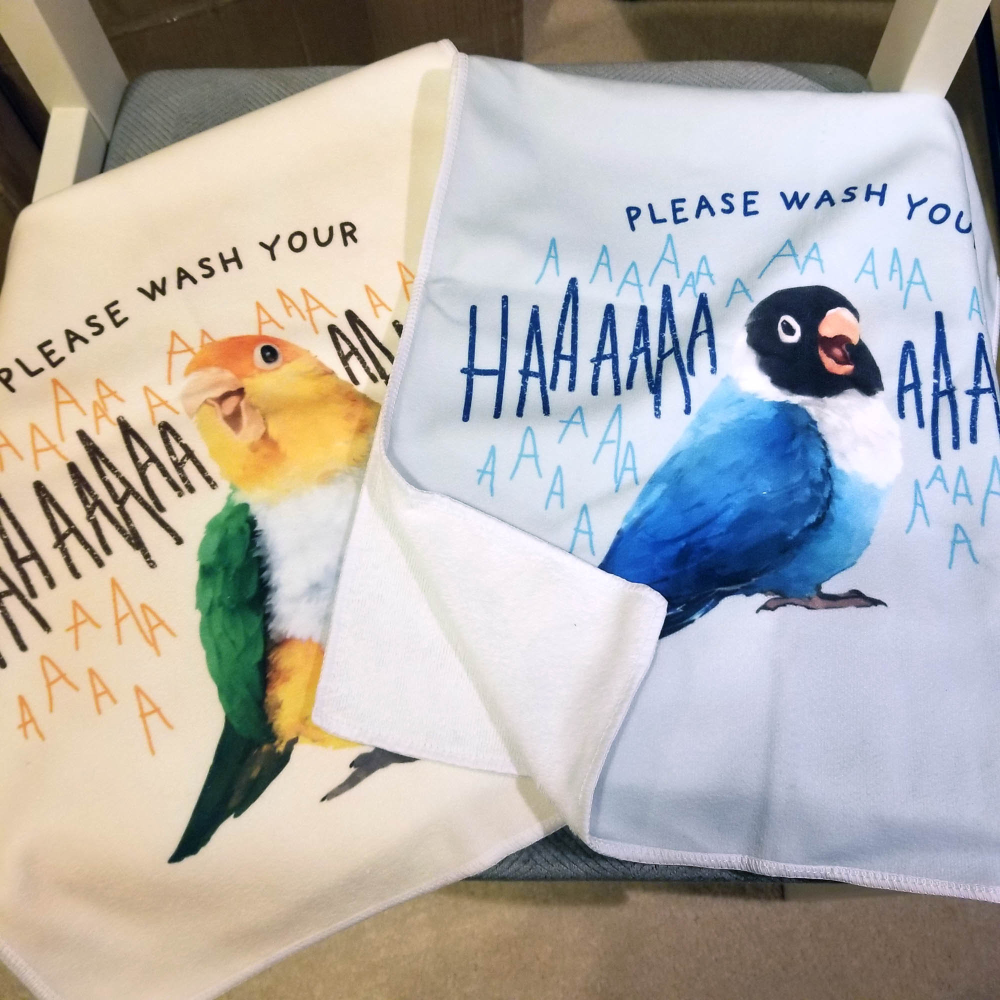 Wash Your HAAAAANDS Screaming Bird Hand Towel Etsy
