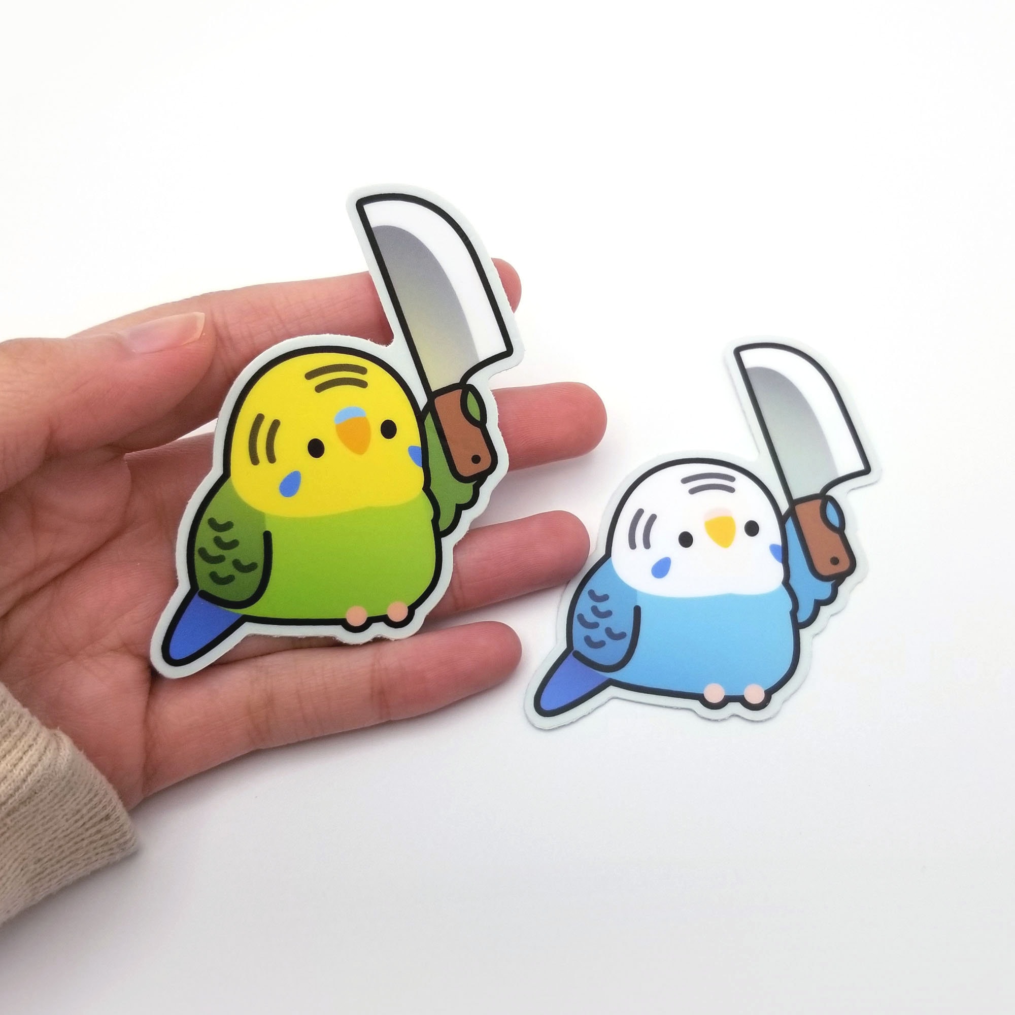 Stabby Budgie Sticker