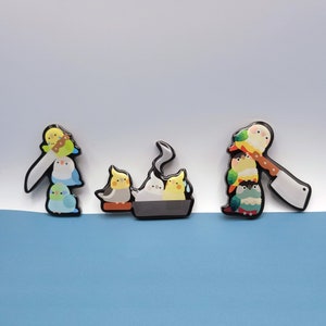 Kitchen Birds Fridge Magnets