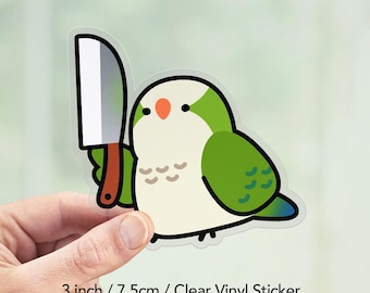 Stabby Quaker Clear Sticker