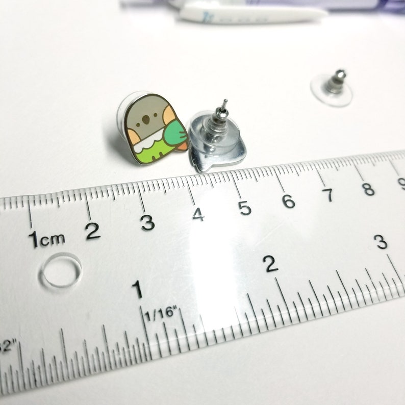 Green Cheek Conure Earrings Hypoallergenic Stainless Steel Etsy Australia