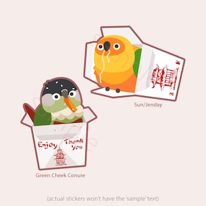 Conure Takeout Stickers