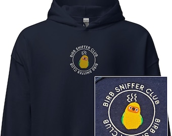 Sun/Jenday Conure Birb Sniffer Club Hoodie (navy)