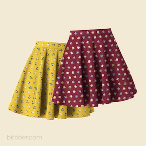 Green Cheek Conure Print Skirt [Made-to-Order]