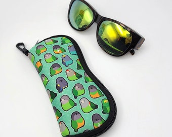 Poicephalus Glasses Pouch / Zip Case for Sunglasses, Reading Glasses
