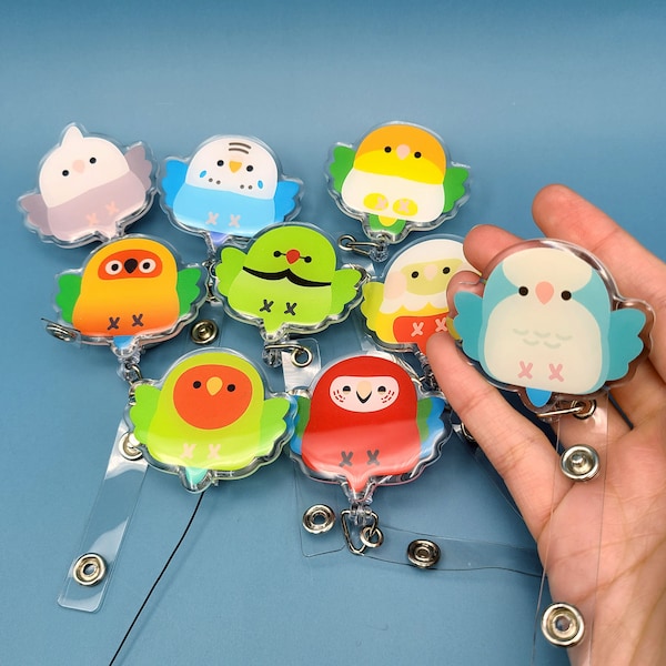 Extendable Birdy Badge Reel / ID Holder Clip