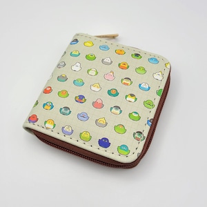 Birdy Blobs Small Zip Wallet / Coin Purse
