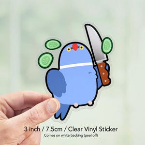 Stabby Ringneck Clear Sticker