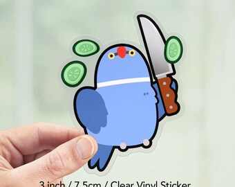 Stabby Ringneck Clear Sticker