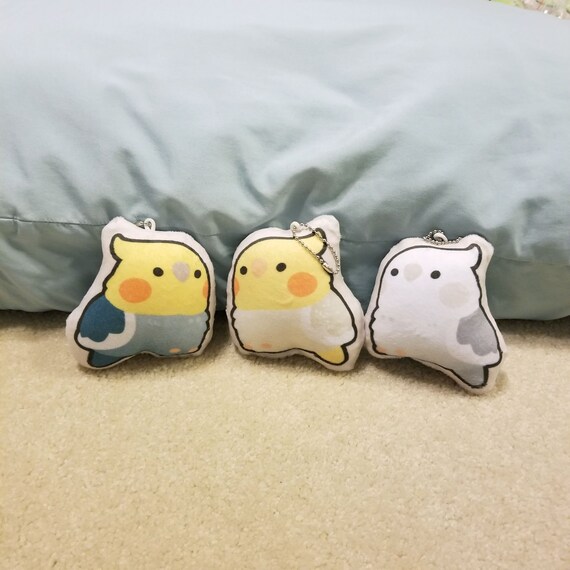 Extra Chonky Cockatiel Pillow Keychain