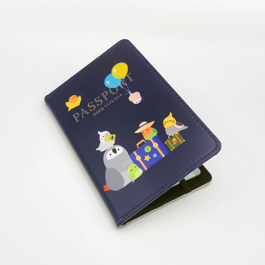 Birb Voyage Passport Cover (Blue Version)