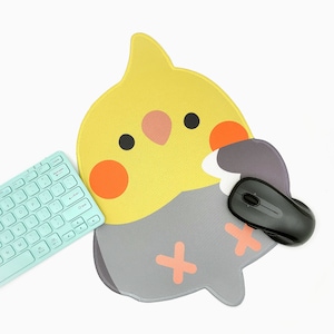 Cockatiel Shaped Mousepad