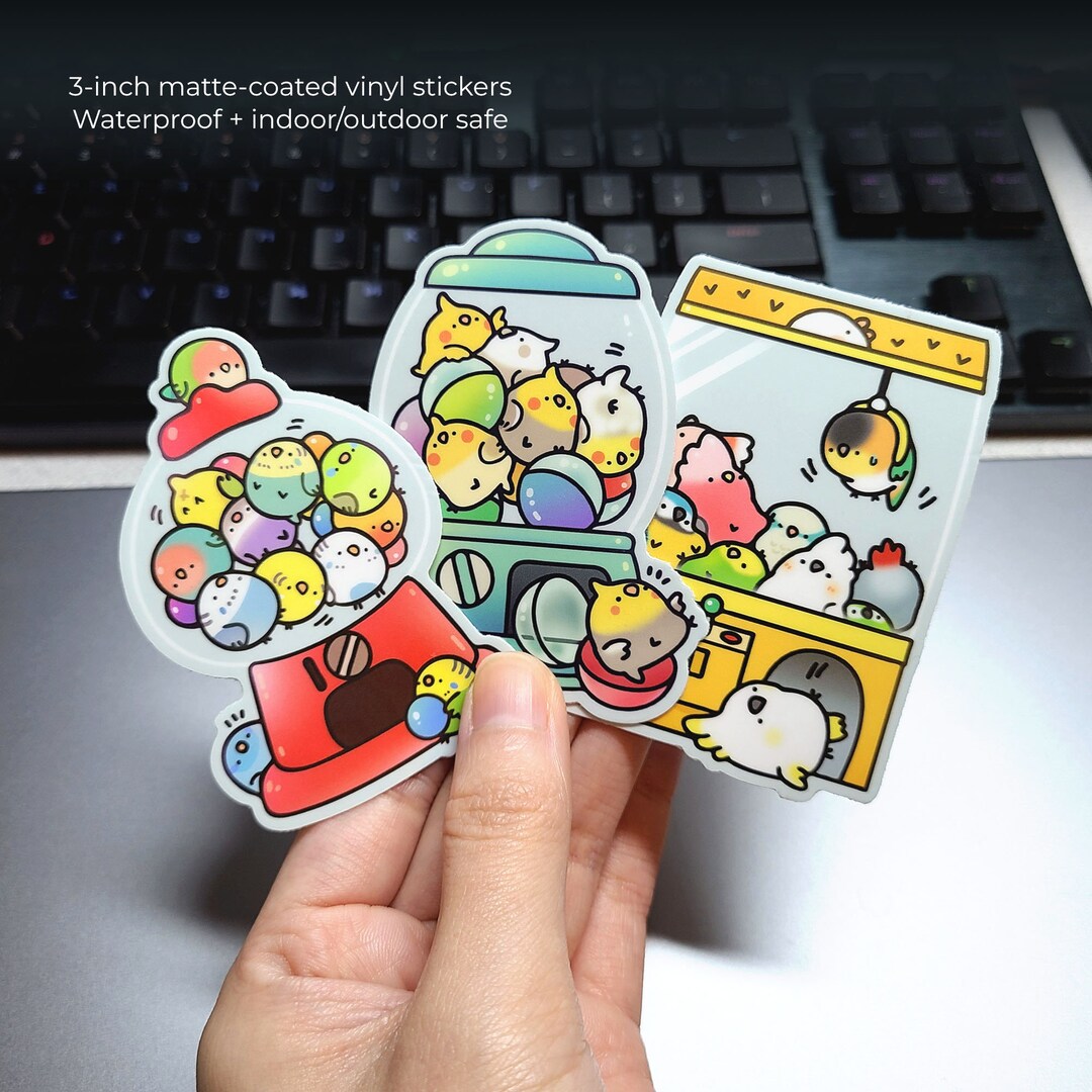 Birb Toy Machine Stickers Etsy