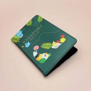 Birb Voyage Passport Cover (Green Version)