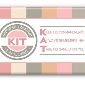 "HLS Primäre Taufe Schokolade Candy Bar Wrapper (Mit & Ohne "Great to Be 8" Tagline) Rosa