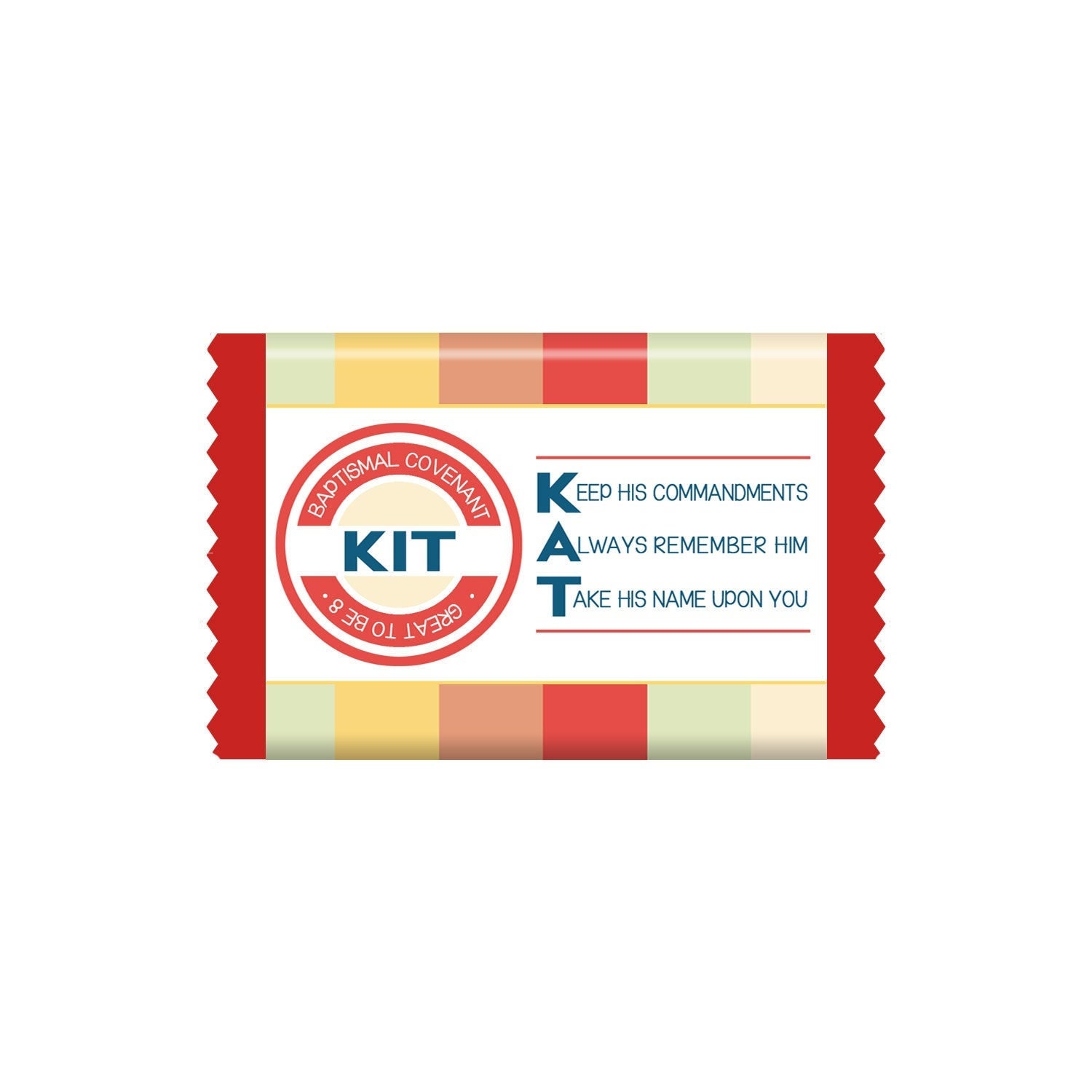 LDS Primary Baptism Kit Kat Candy Bar Wrappers with &amp; Without - Etsy