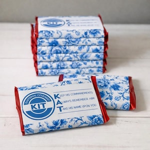 LDS Baptism Kit Kat Wrapper, Floral Printable (Digital Download)
