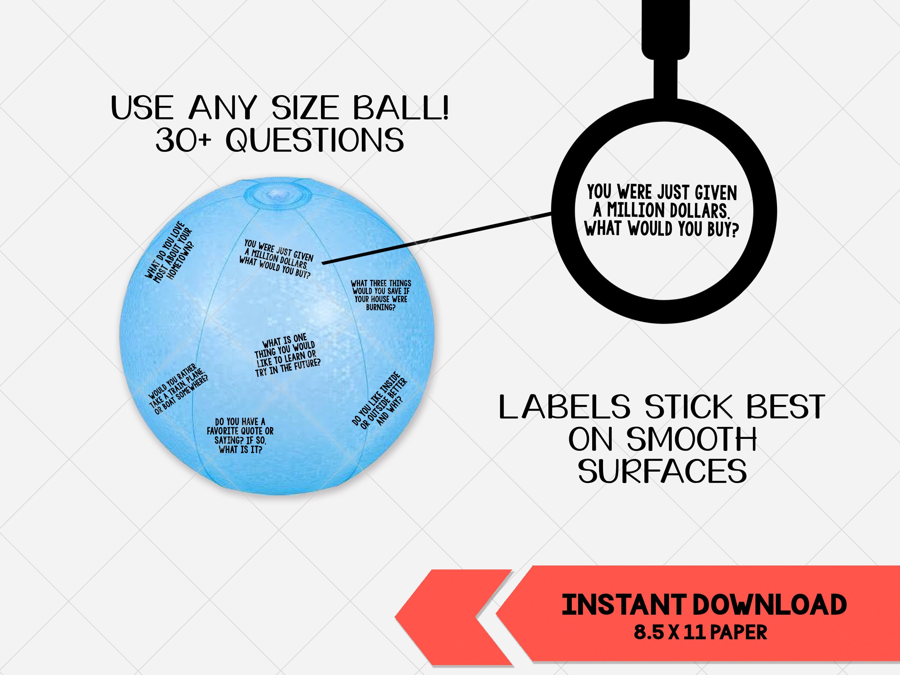 Teen Beach Ball Get to Know You Ice Breaker Game Youth Game Etsy