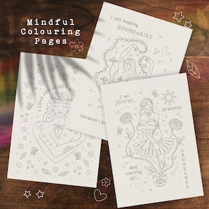 Mindful Colouring Pages, Celestial Colouring, Colouring Pages, Adult Colouring, Naked Colouring,  Coloring Meditation