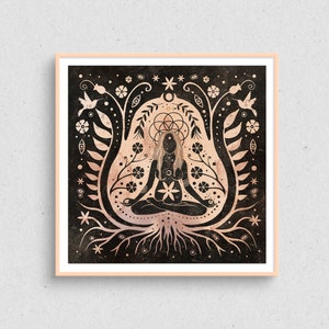 Goddess Of The Earth Wall Print: Mystical, Illustration, Celestial, Goddess Illustration, Goddess Print