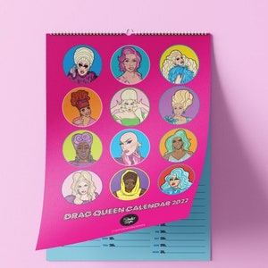 Drag Christmas 2022 Drag Race 2022 Calendar Calender The Shady Queen Christmas | Etsy Uk