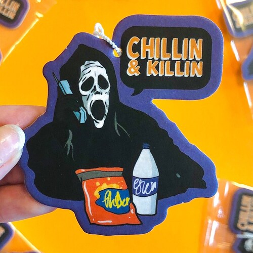 Pink Scream Ghostface Horror Car Air Freshener Etsy