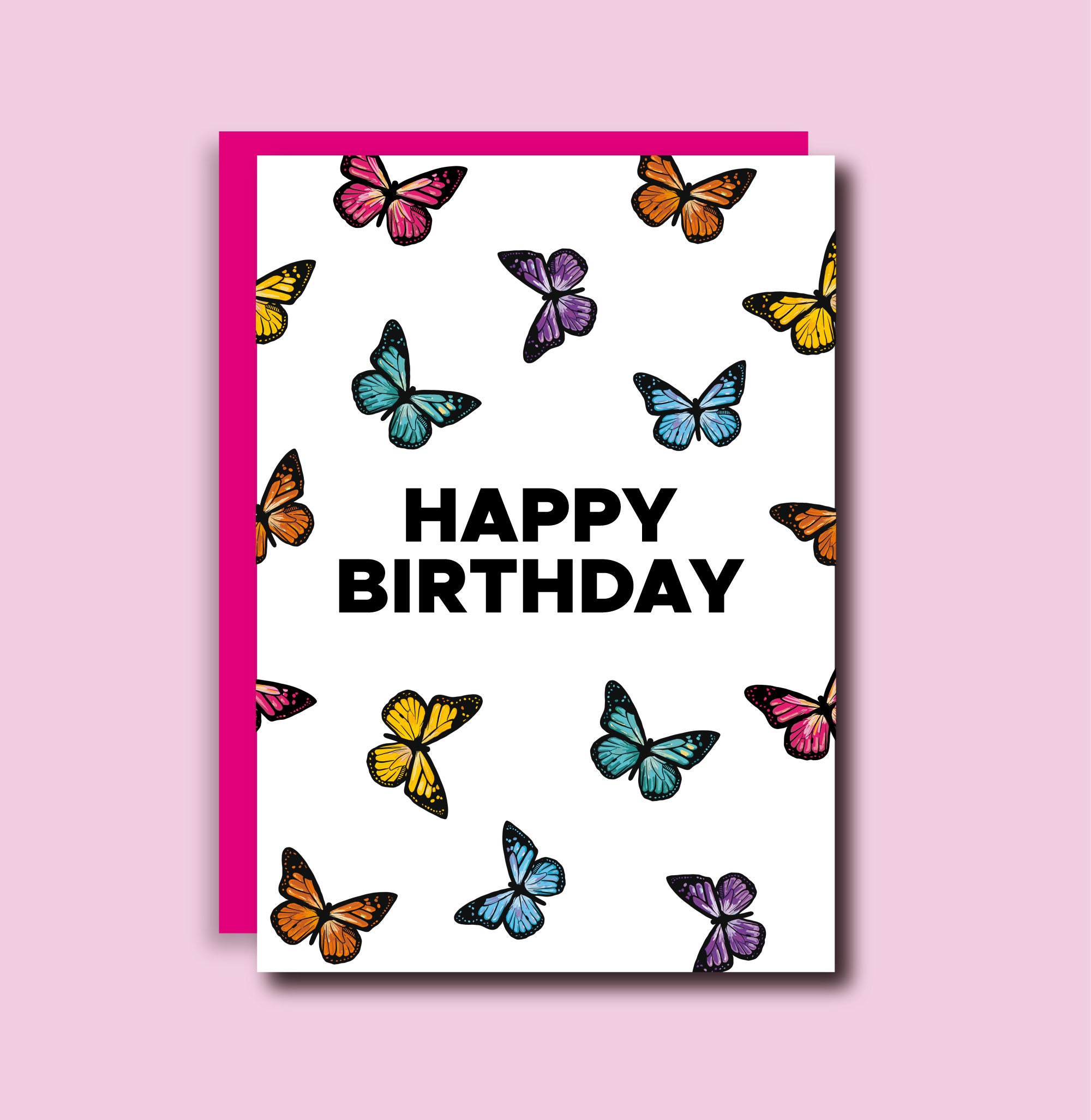 Schmetterlinge Happy Birthday Karte Schmetterling Grußkarte Happy