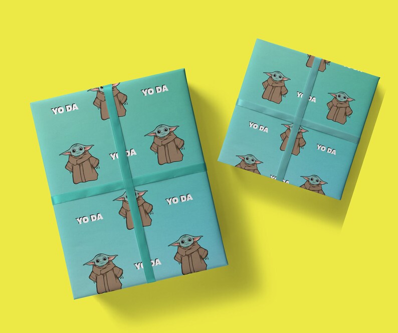 Baby Yoda Wrapping Paper Baby Yoda Giftwrap Yoda Wrapping | Etsy