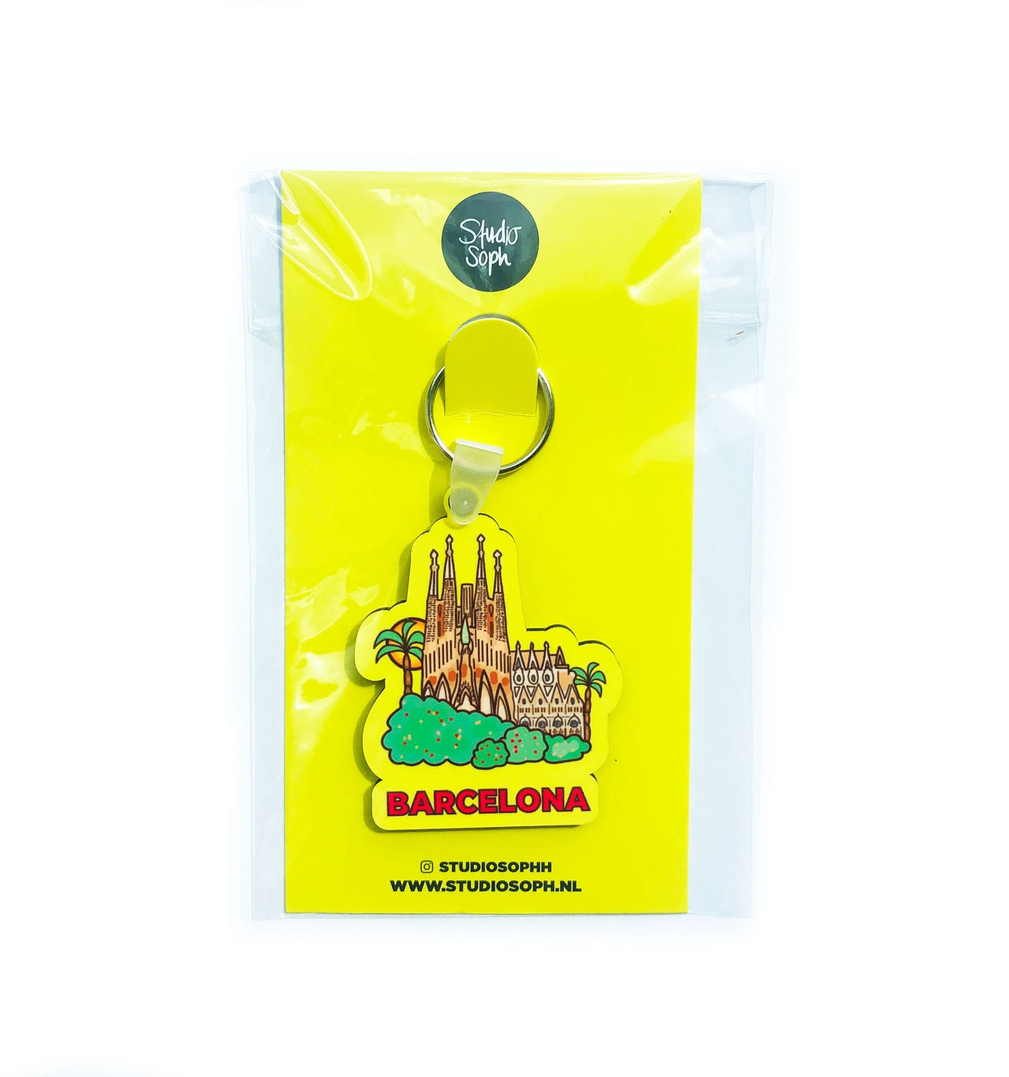 Barcelona Spain Keychain Etsy