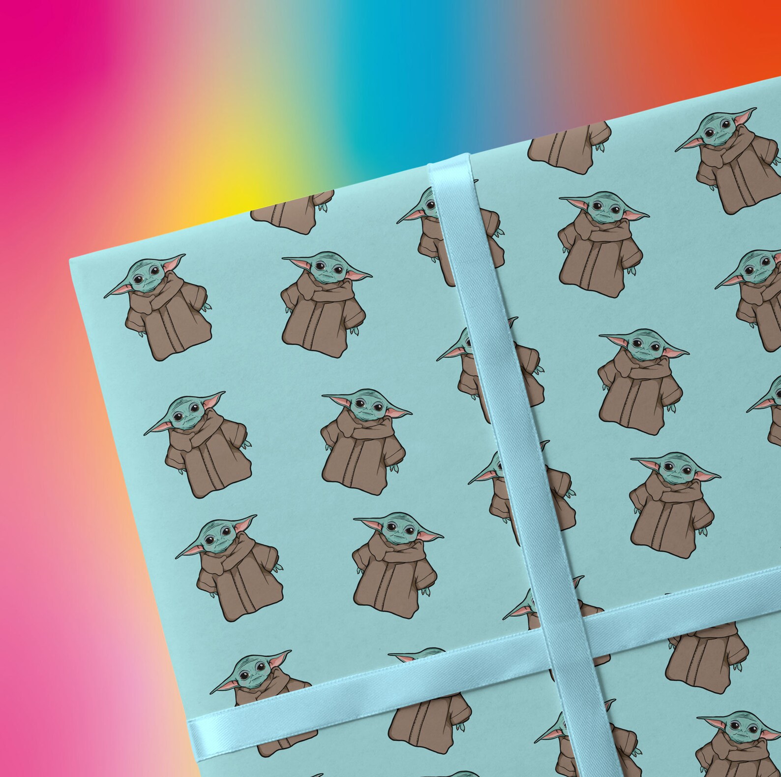 Baby Yoda Wrapping Paper Baby Yoda Giftwrap Yoda Wrapping | Etsy