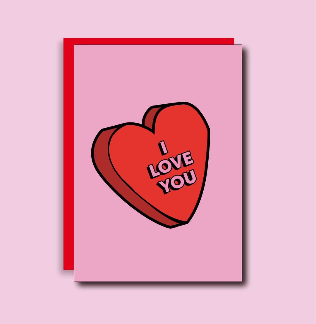 I Love You Heart Greeting Card, Hearts, Gift, Valentines Day ...