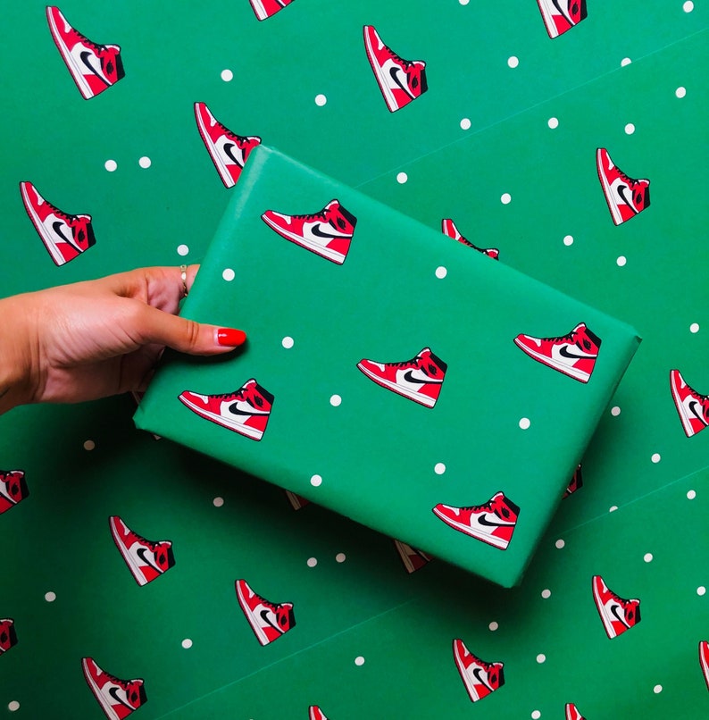 Air Jordan Xmas Wrapping Paper Air Jordan Gift Paper Air Etsy