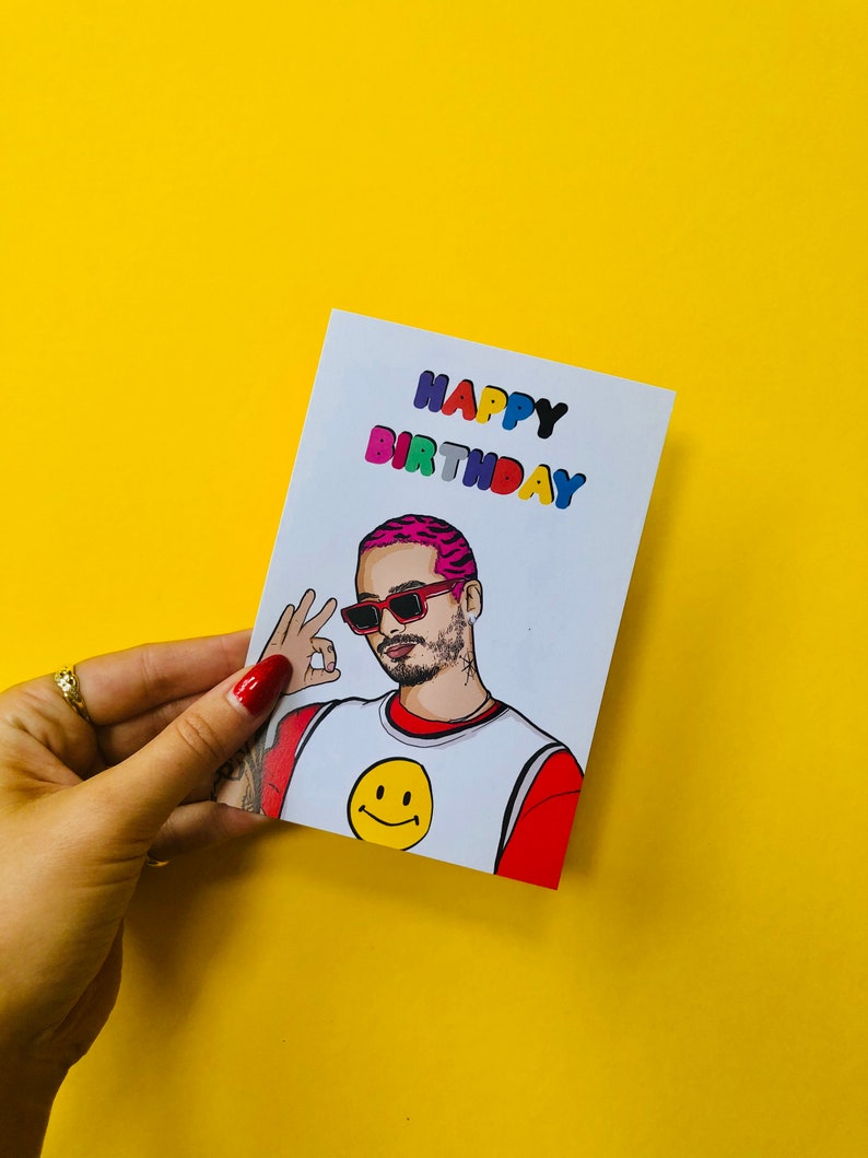 J Balvin Card J Balvin Birthday Card J Balvin Sticker J Etsy