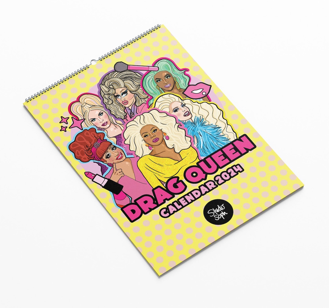 Drag Queen Calendar 2024 A5 Drag Queen Christmas Gift Holiday Drag Race