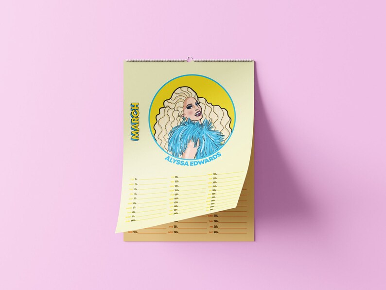 Drag Queen Calendar 2022 A5 Drag Queen Christmas Gift Etsy Israel