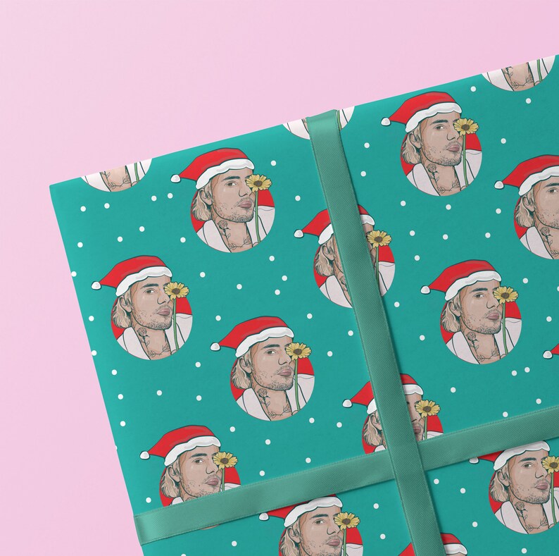 Justin Bieber Christmas Wrapping Paper 