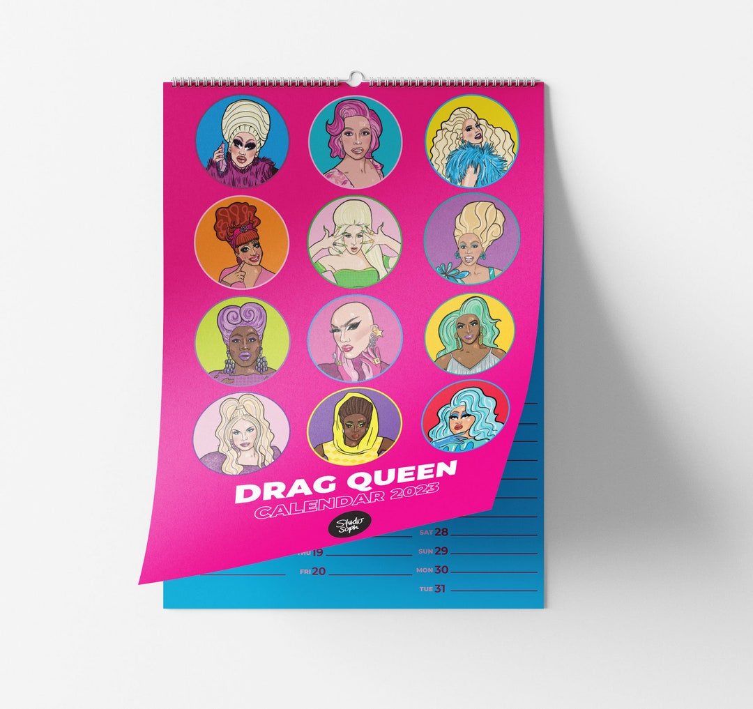 Drag Queen Calendar 2023 A5 Drag Queen Christmas Gift Holiday Drag Race