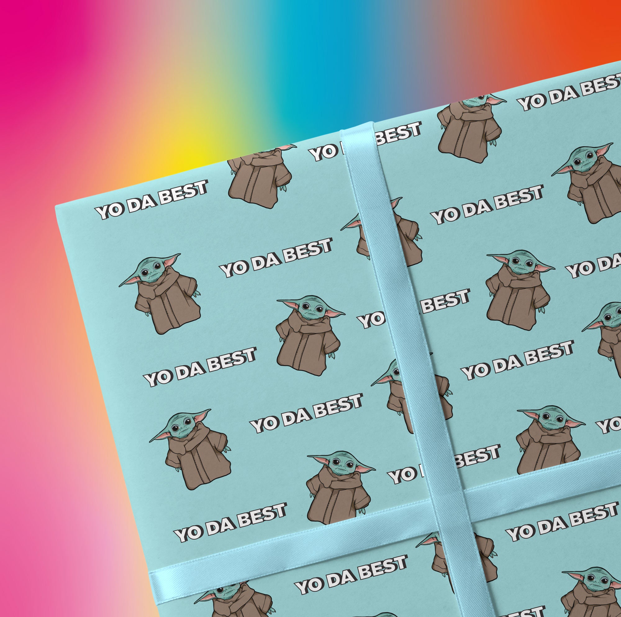 Baby Yoda Wrapping Paper Baby Yoda Giftwrap Yoda Wrapping Etsy