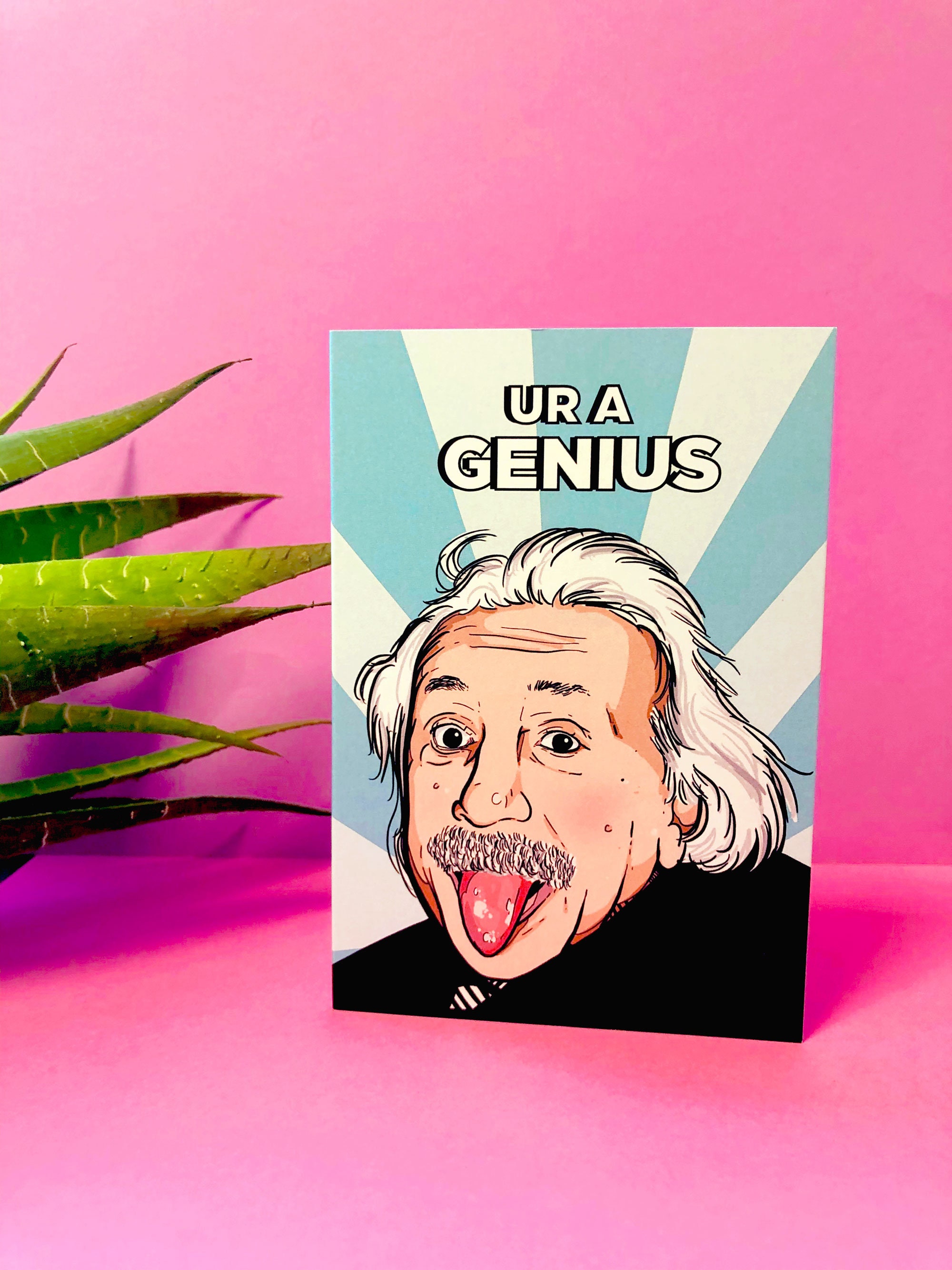 Albert Einstein Birthday Card Einstein Greeting Card Etsy