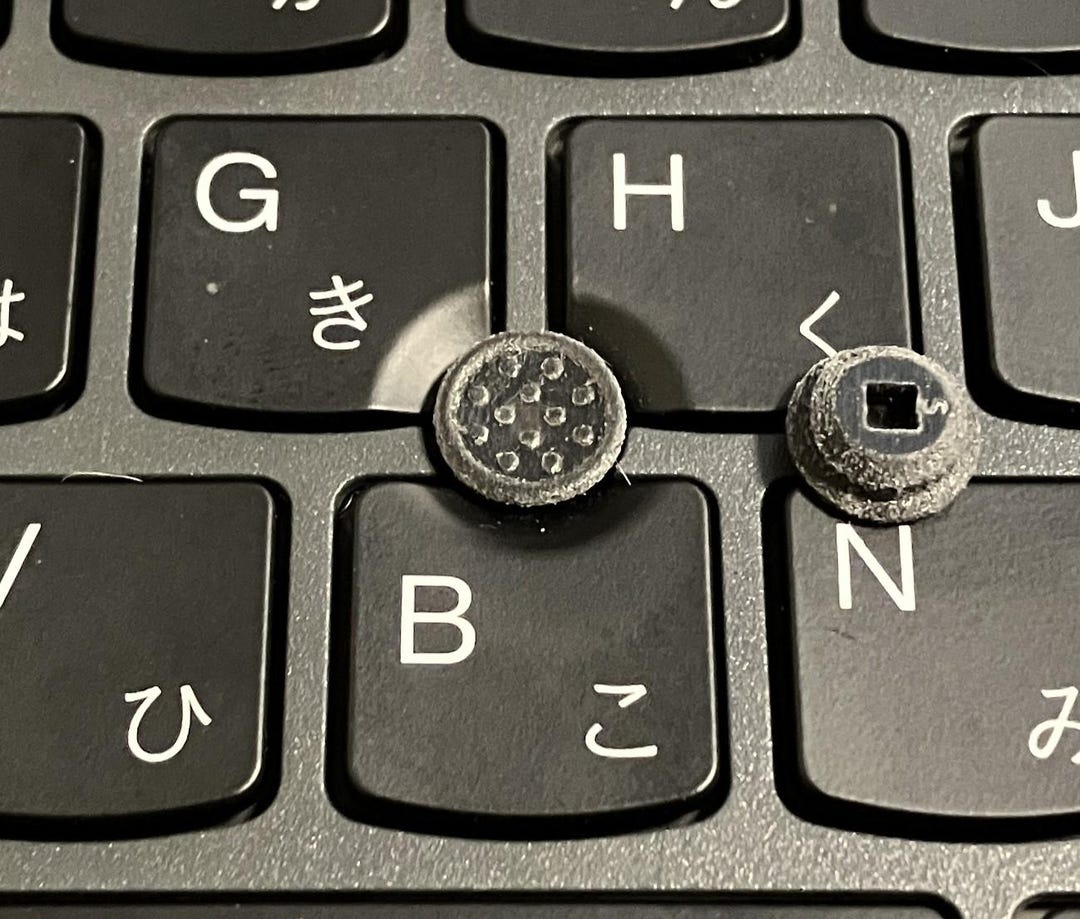 Soft Rim Sign 3mm Soft Rim Type Trackpoint Black Cap: 3D Printed Thinkpad Replacement ...