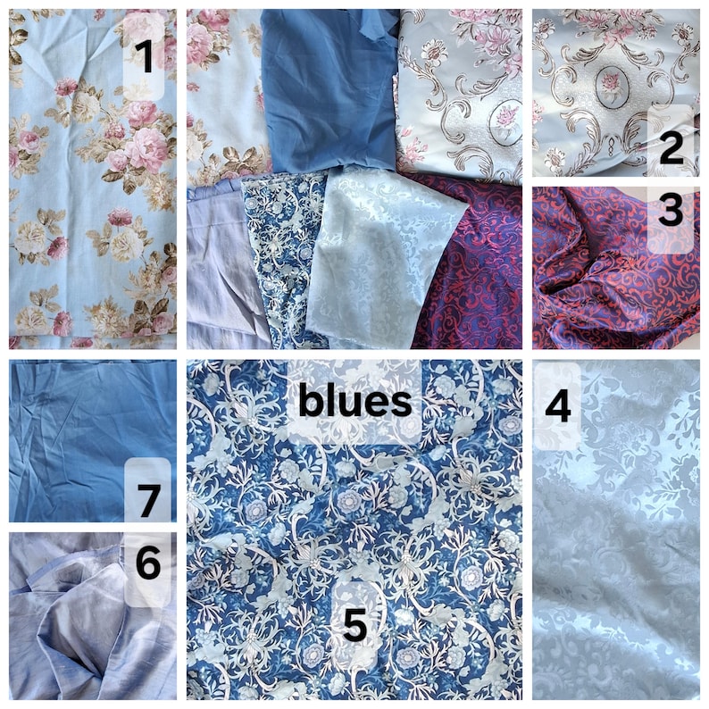 18th century stays, corset: Silk, cotton, linen and mixed fabrics blues