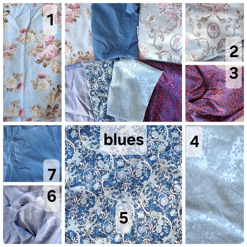 18th century stays, corset: Jaquard fabrics blues