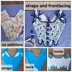 18th century stays, corset: Silk, cotton, linen and mixed fabrics image 17