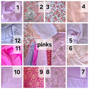 18th century stays, corset: Silk, cotton, linen and mixed fabrics pinks